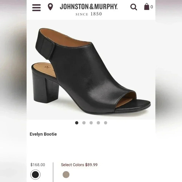 Johnston & Murphy women's peep toe wedge heels size 8.5 - Picture 8 of 8